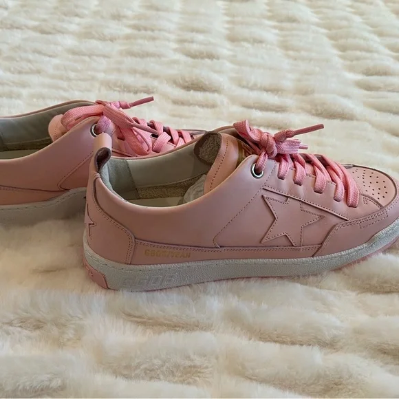 GOLDEN GOOSE Women's Perforated Leather Sneakers - Pink - Picture 5 of 15
